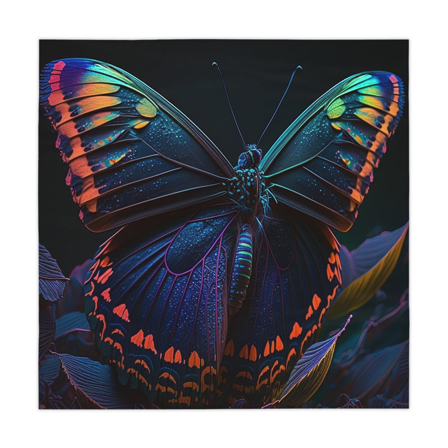 Tablecloth Hue Neon Butterfly 3