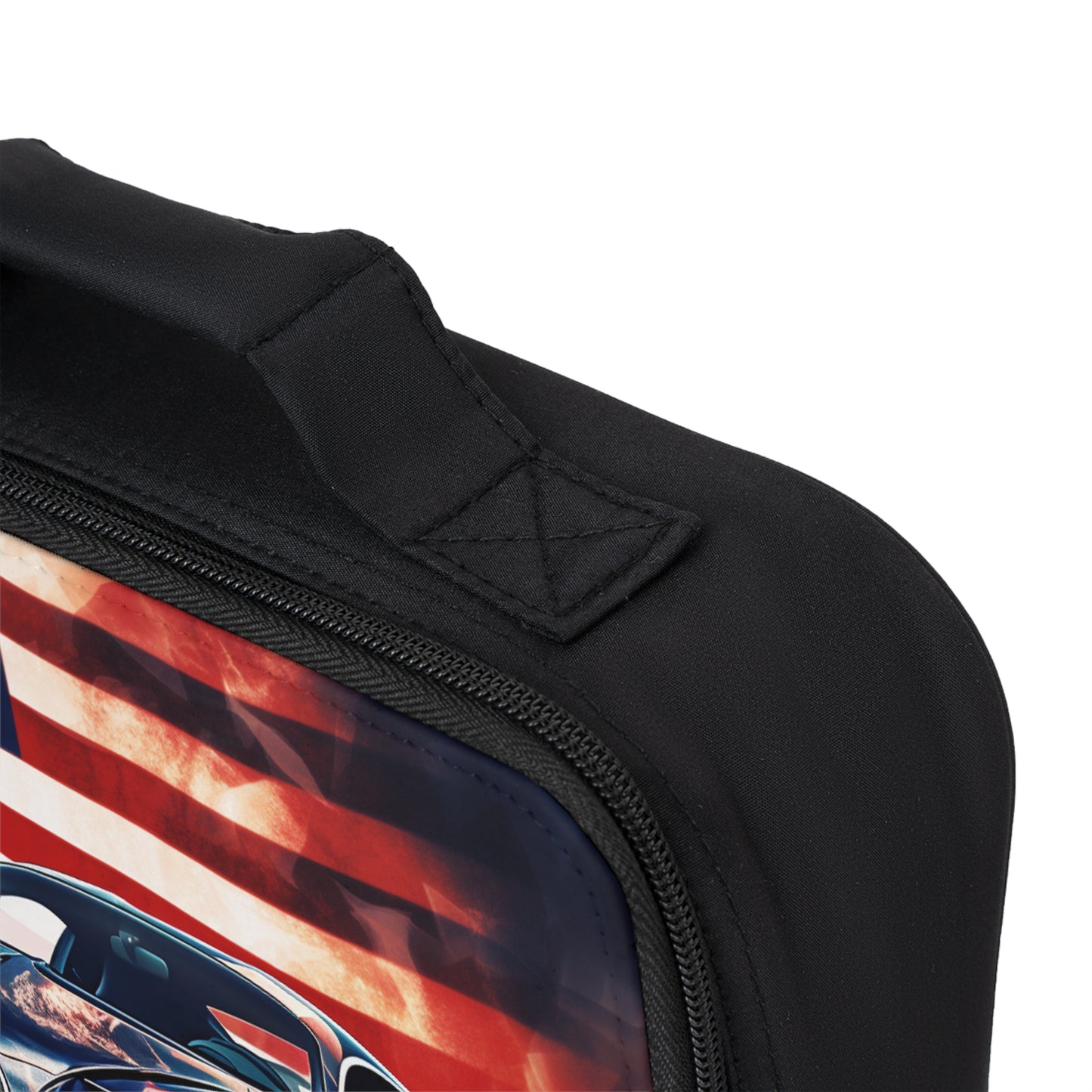 Lunch Bag Abstract American Flag Background Bugatti 4