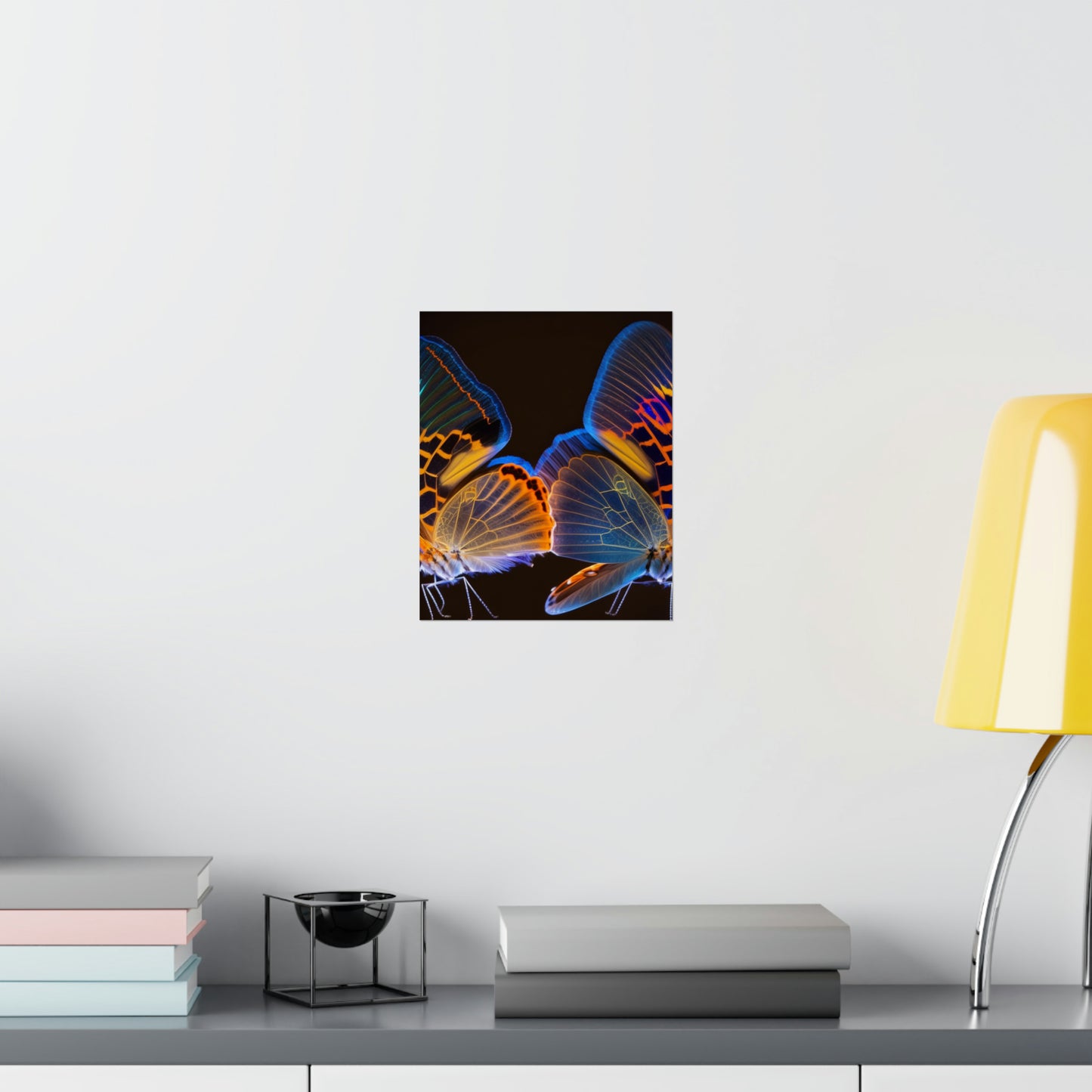 Premium Matte Vertical Posters Neon Glo Butterfly 2