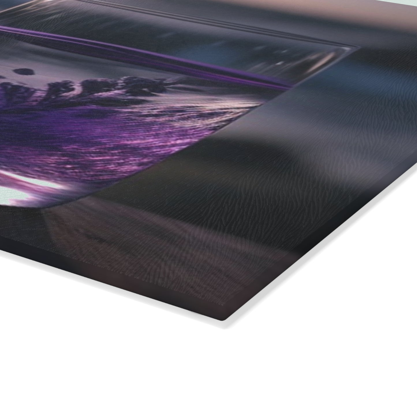 Glass Cutting Board Lavender in a vase 4