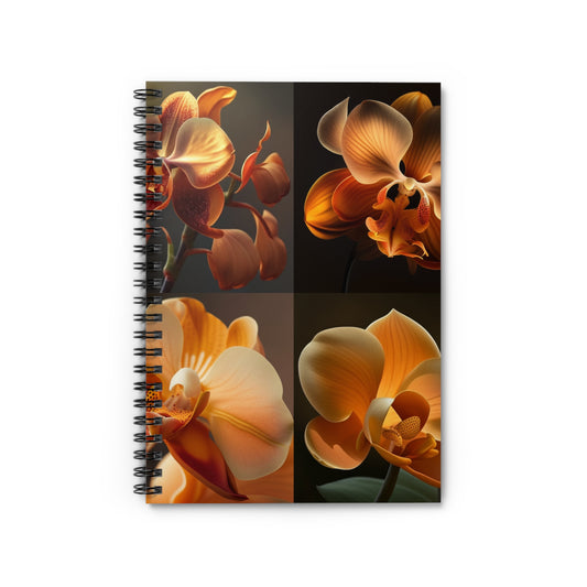 Spiral Notebook - Ruled Line Orange Orchid 5