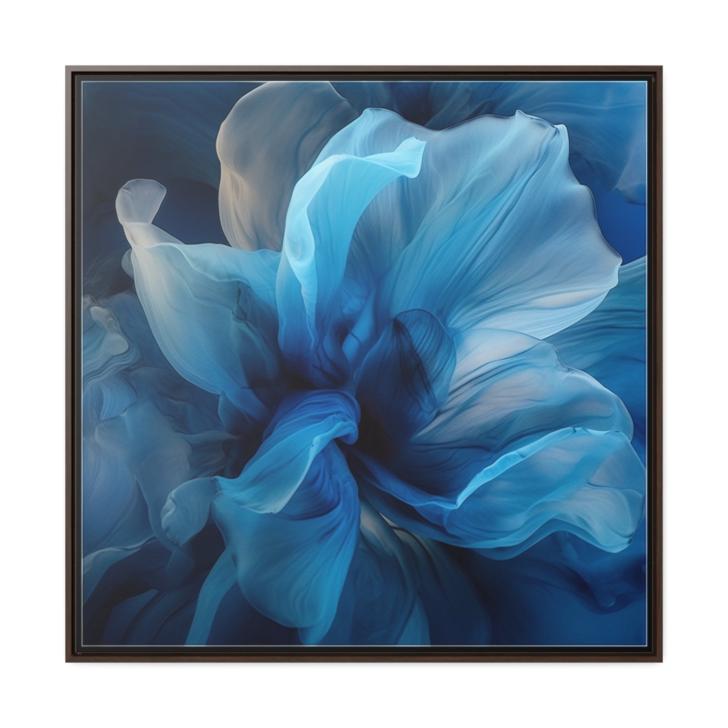 Gallery Canvas Wraps, Square Frame Blue Tluip Abstract 2