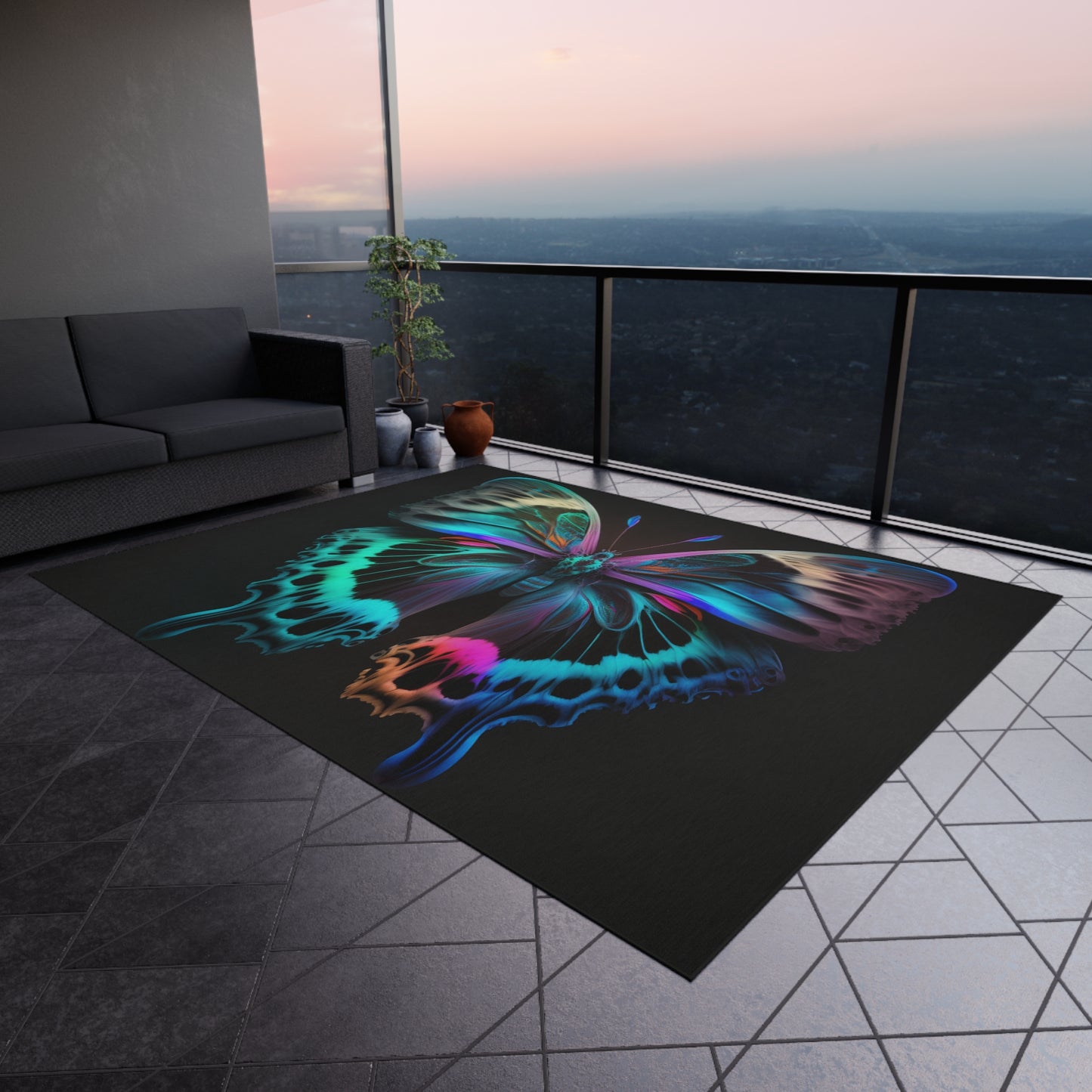 Outdoor Rug  Raw Florescent Glow 2