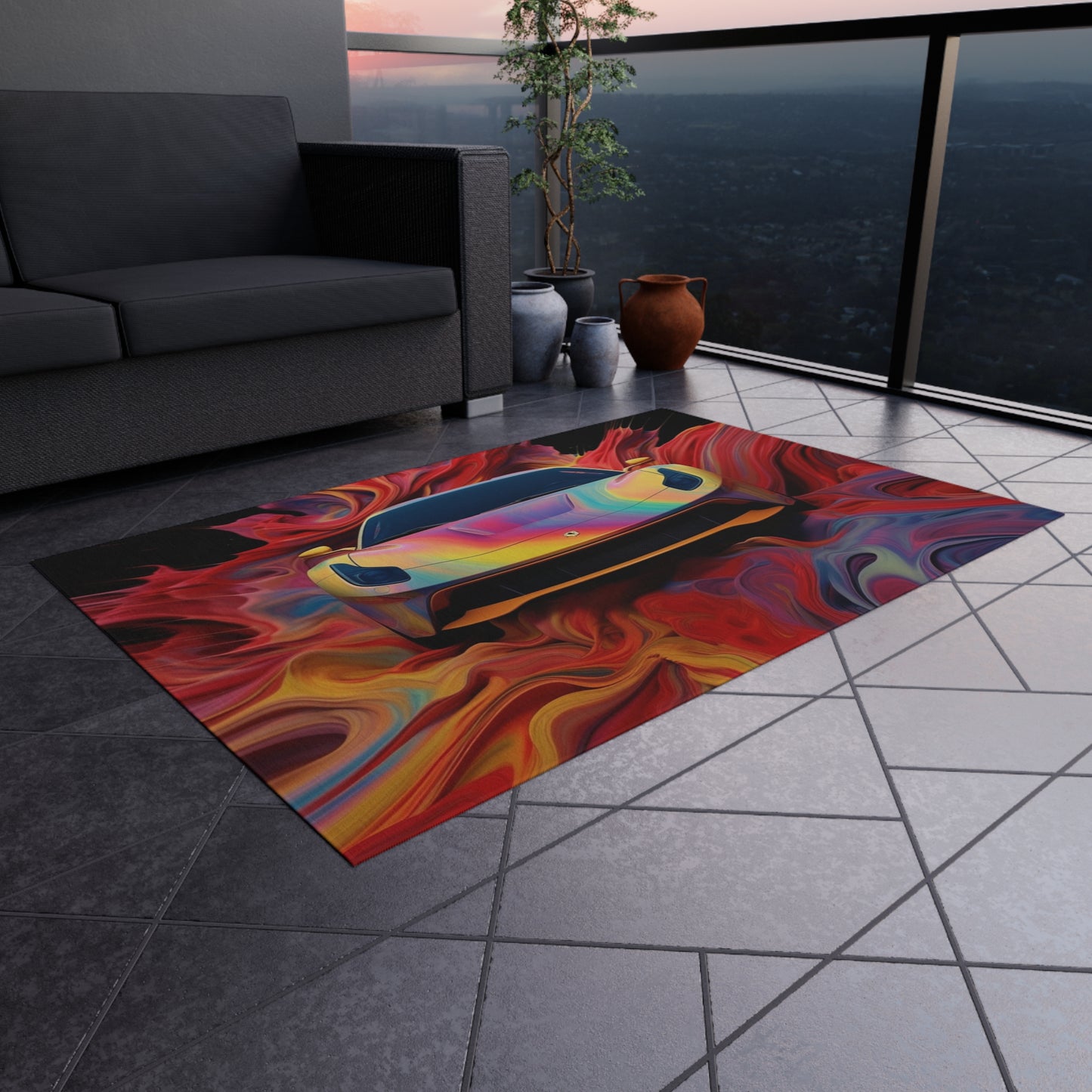 Outdoor Rug  Ferrari Water Fusion 1