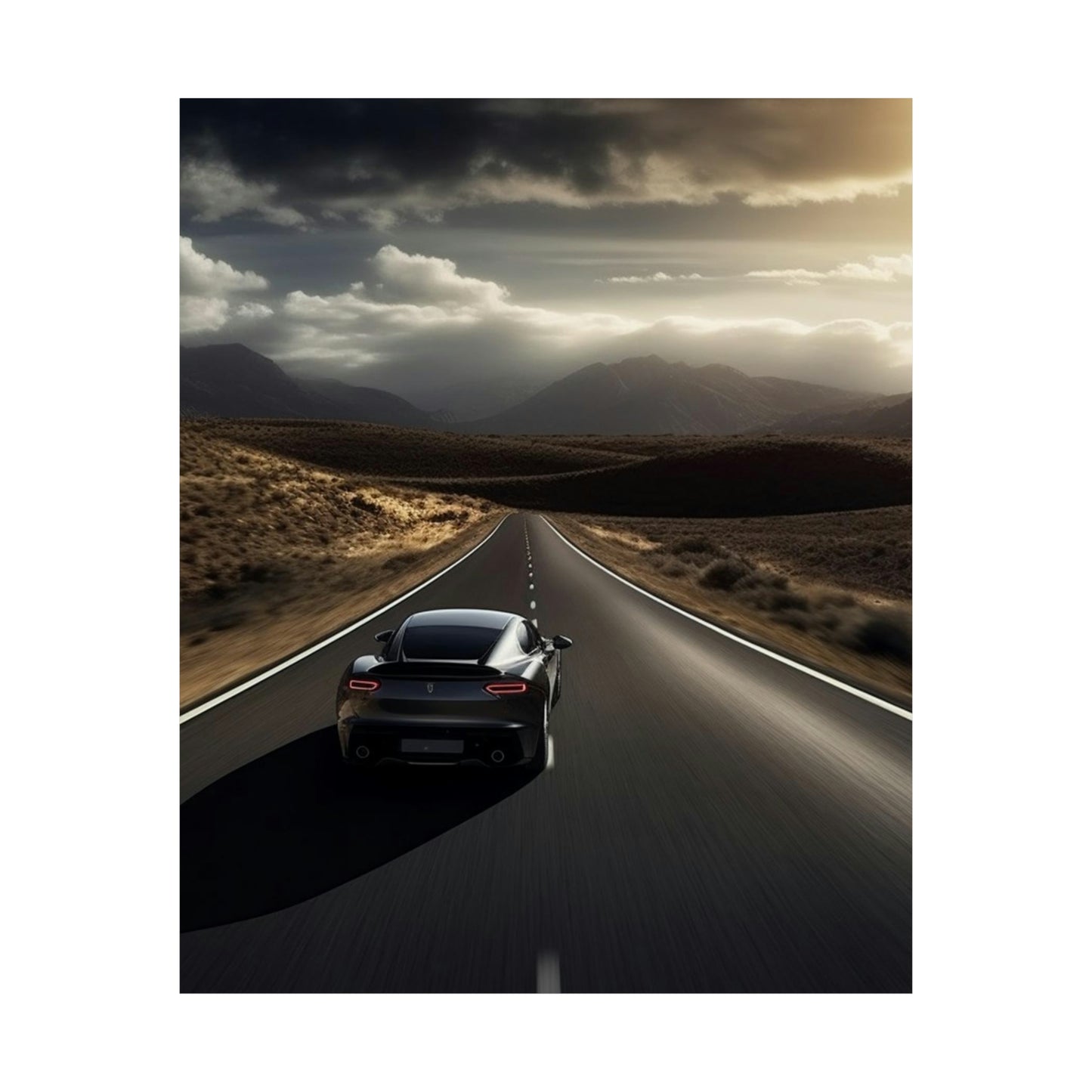 Premium Matte Vertical Posters Ferrari Road 3