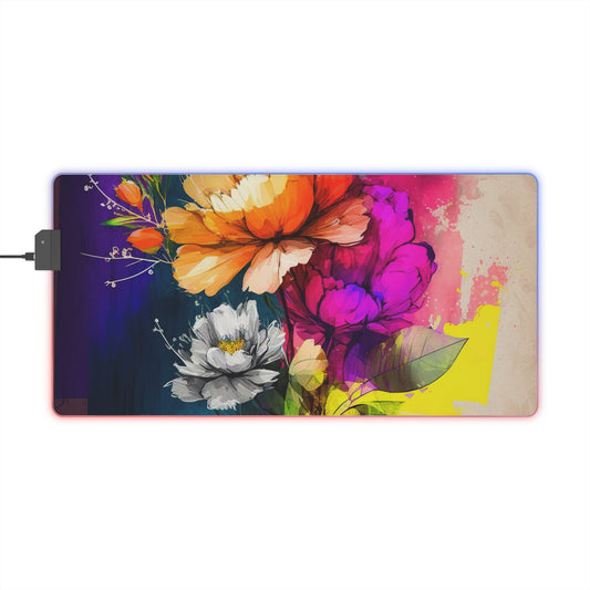 LED Gaming Mouse Pad Bright Spring Flowers 4