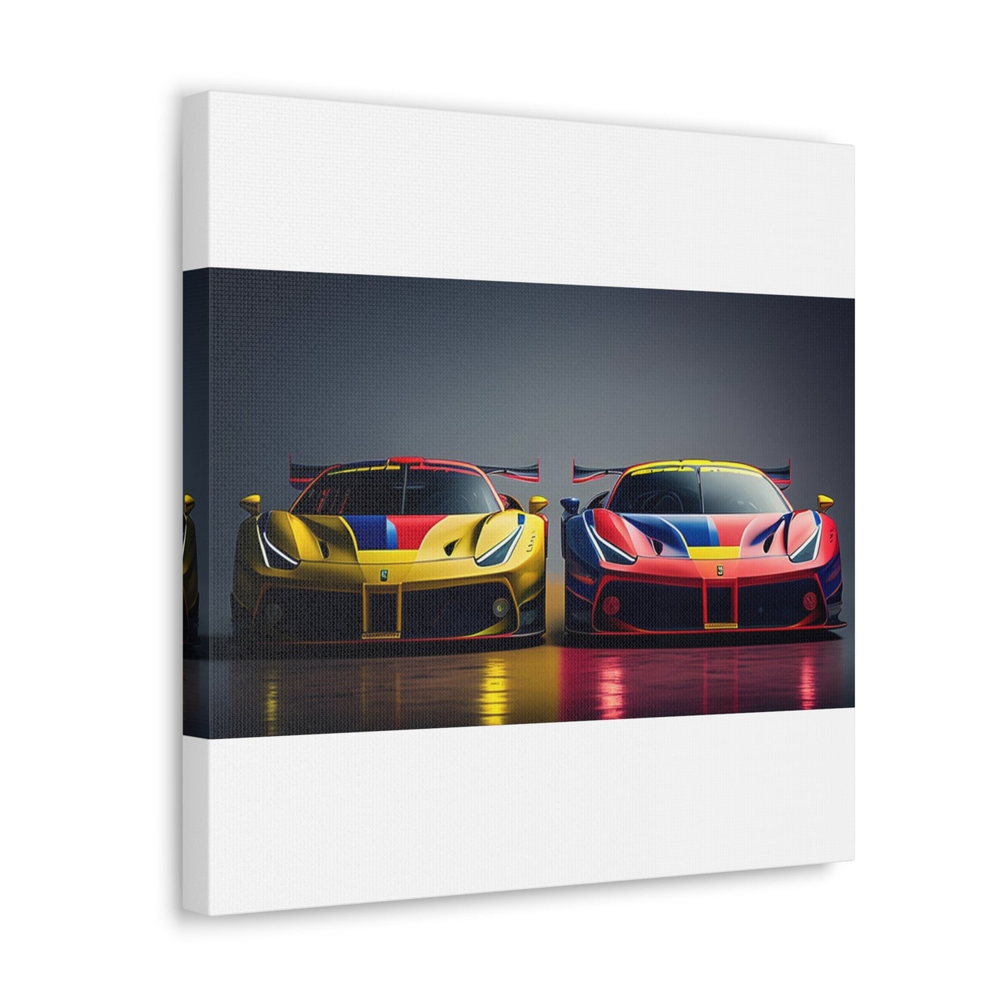 Canvas Gallery Wraps Ferrari Red Blue 1