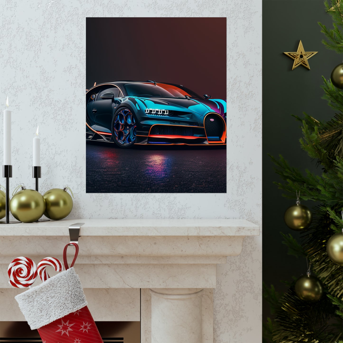 Premium Matte Vertical Posters Bugatti Chiron Super 1