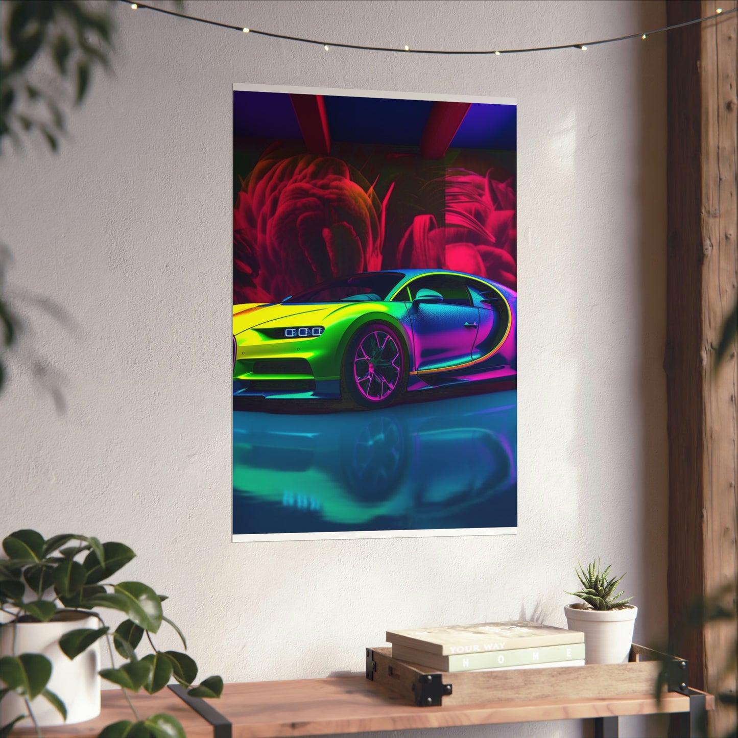 Premium Matte Vertical Posters Florescent Bugatti Flair 1