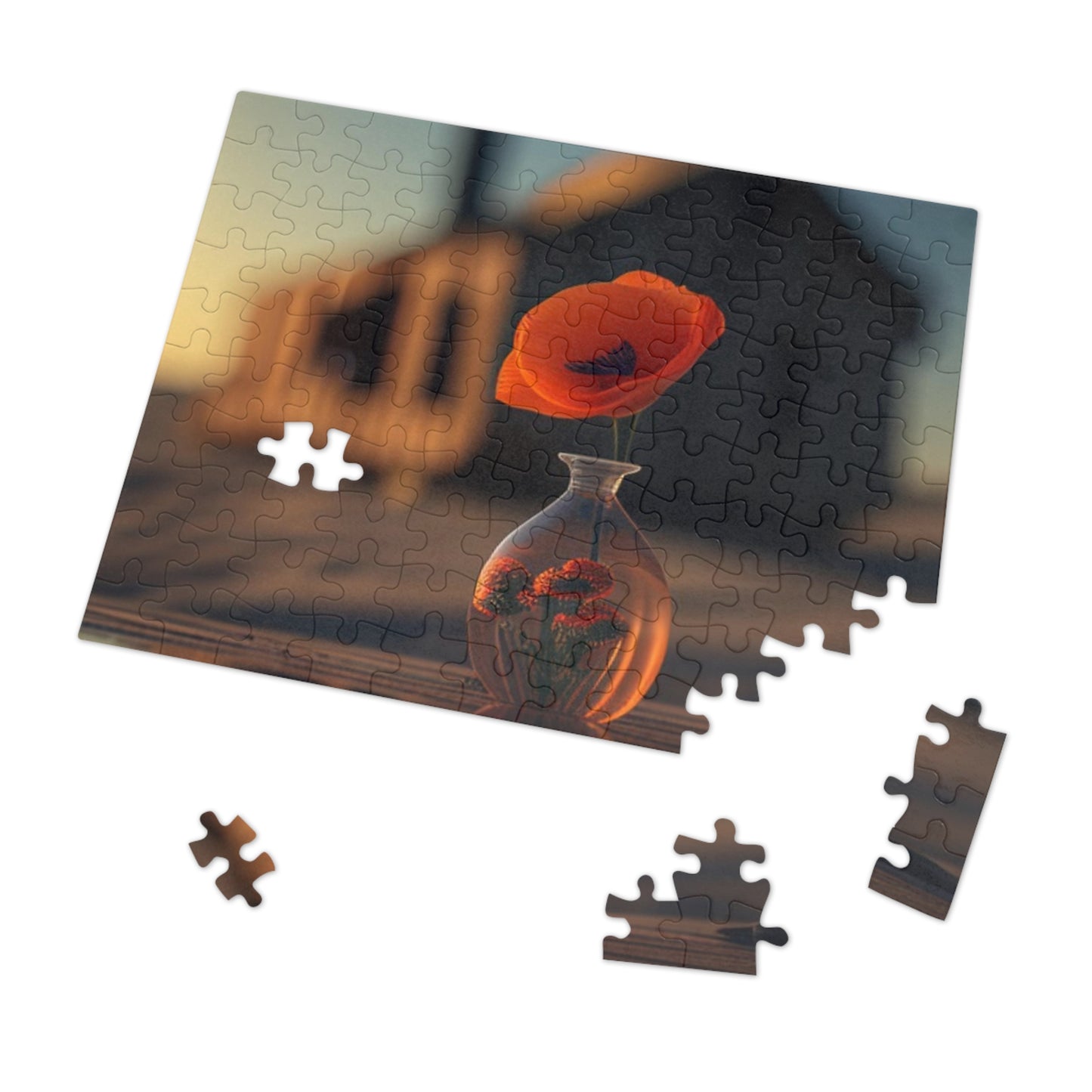 Jigsaw Puzzle (30, 110, 252, 500,1000-Piece) Orange Poppy in a Vase 3