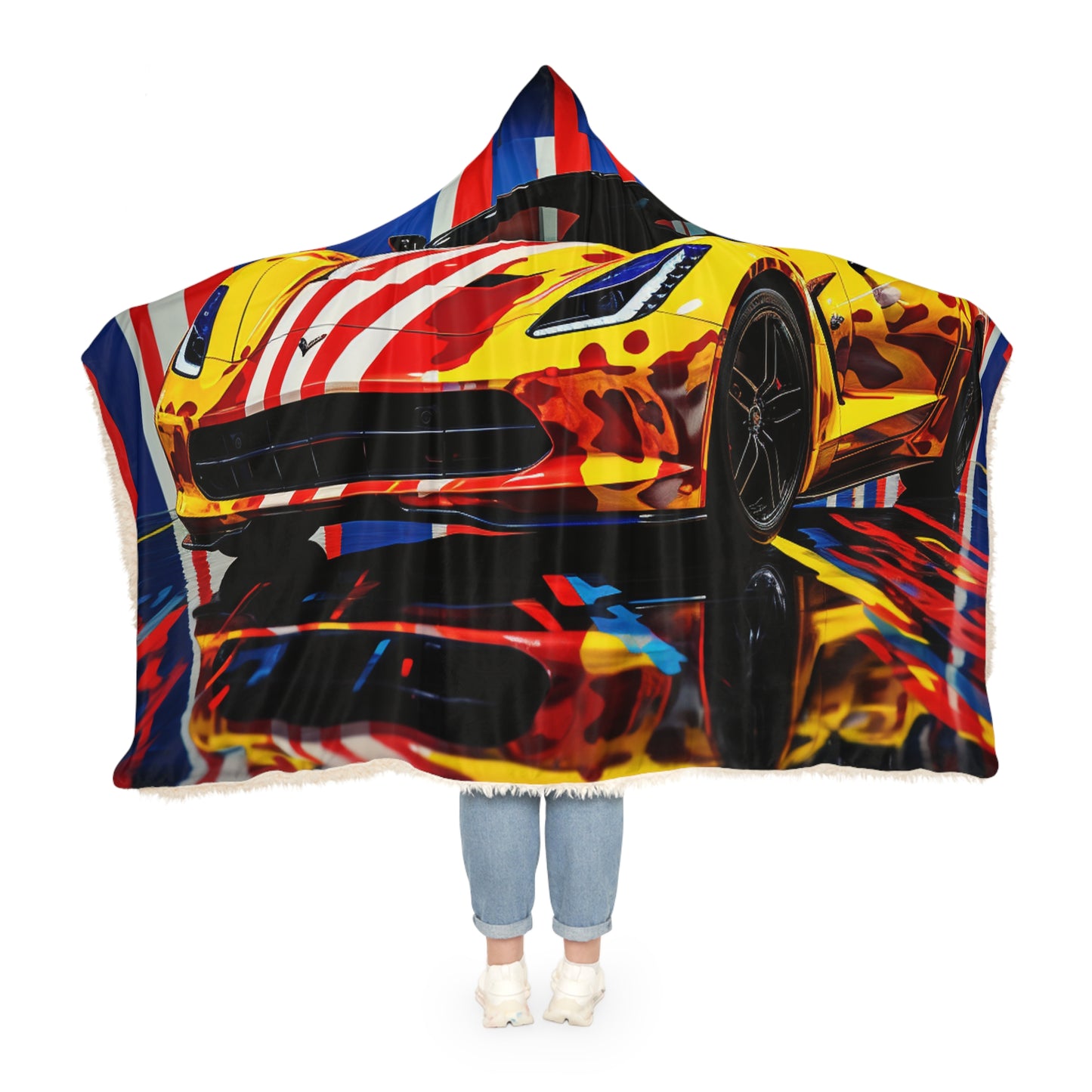 Snuggle Hooded Blanket Macro Flag Ferrari 4