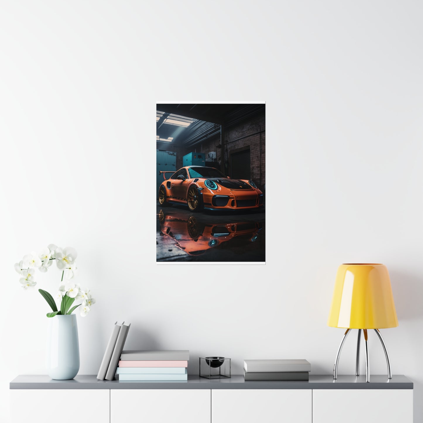 Premium Matte Vertical Posters Porsche Color 1