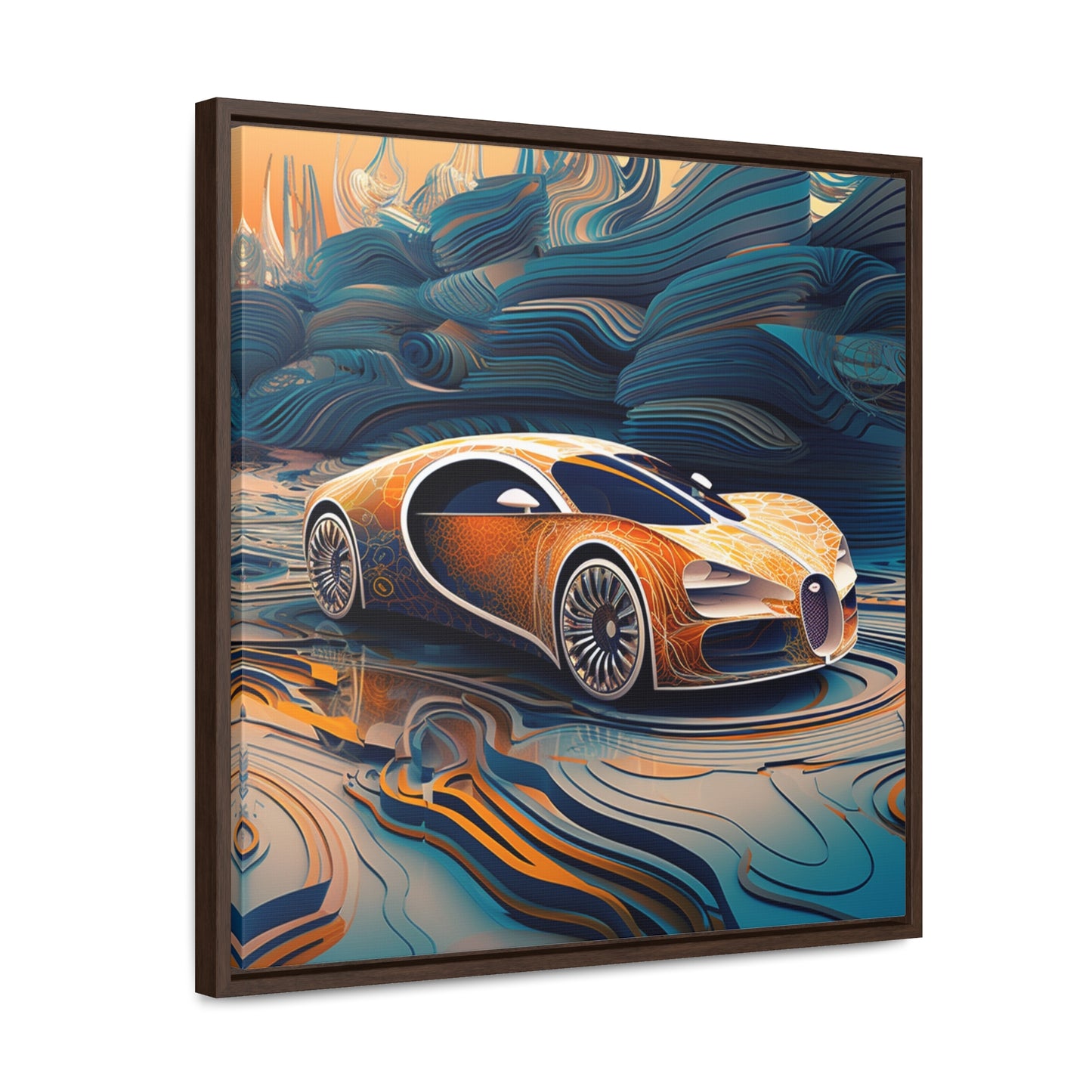 Gallery Canvas Wraps, Square Frame Bugatti Abstract Flair 1