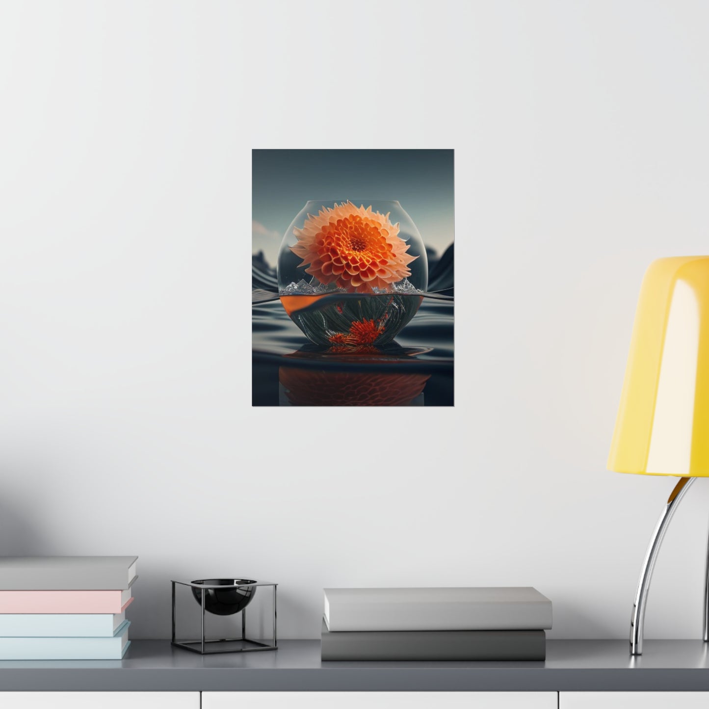 Premium Matte Vertical Posters Dahlia Orange 3