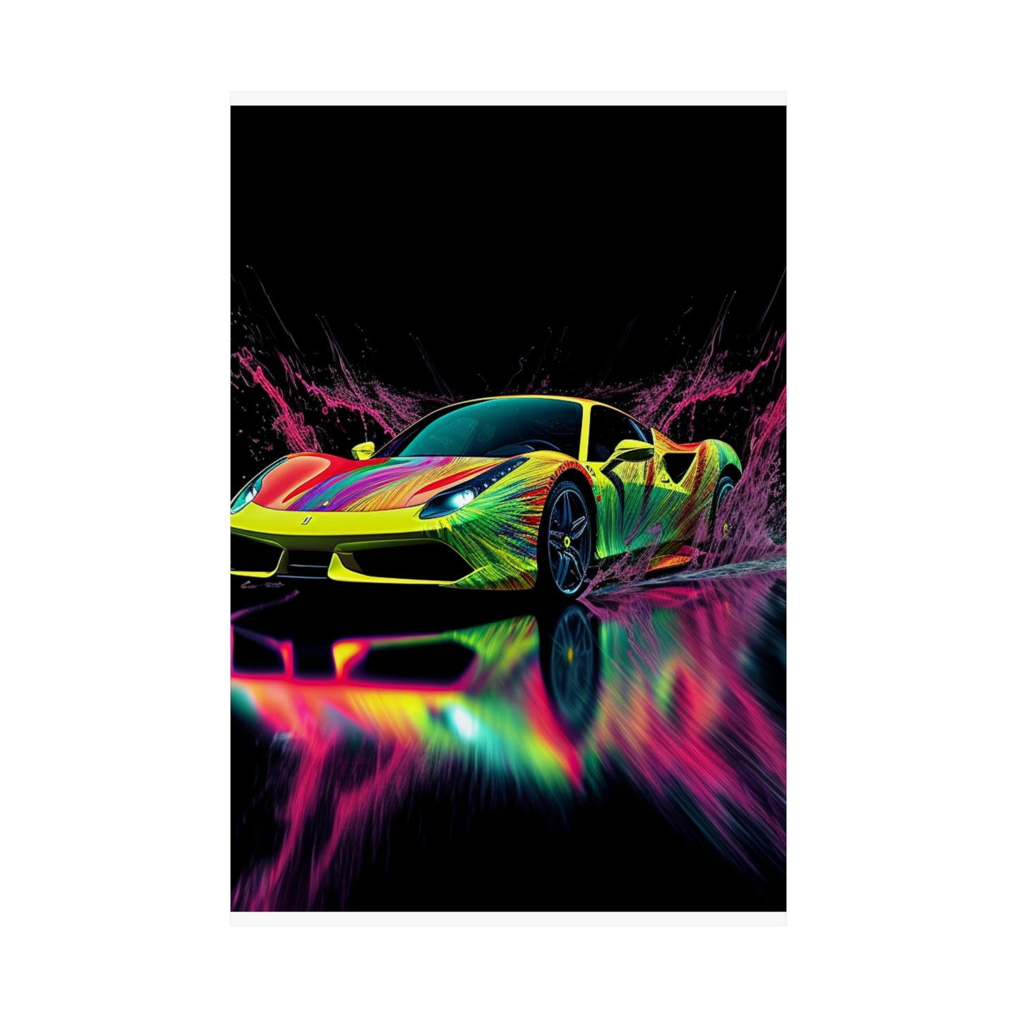 Premium Matte Vertical Posters Ferrari Fusion Water 2