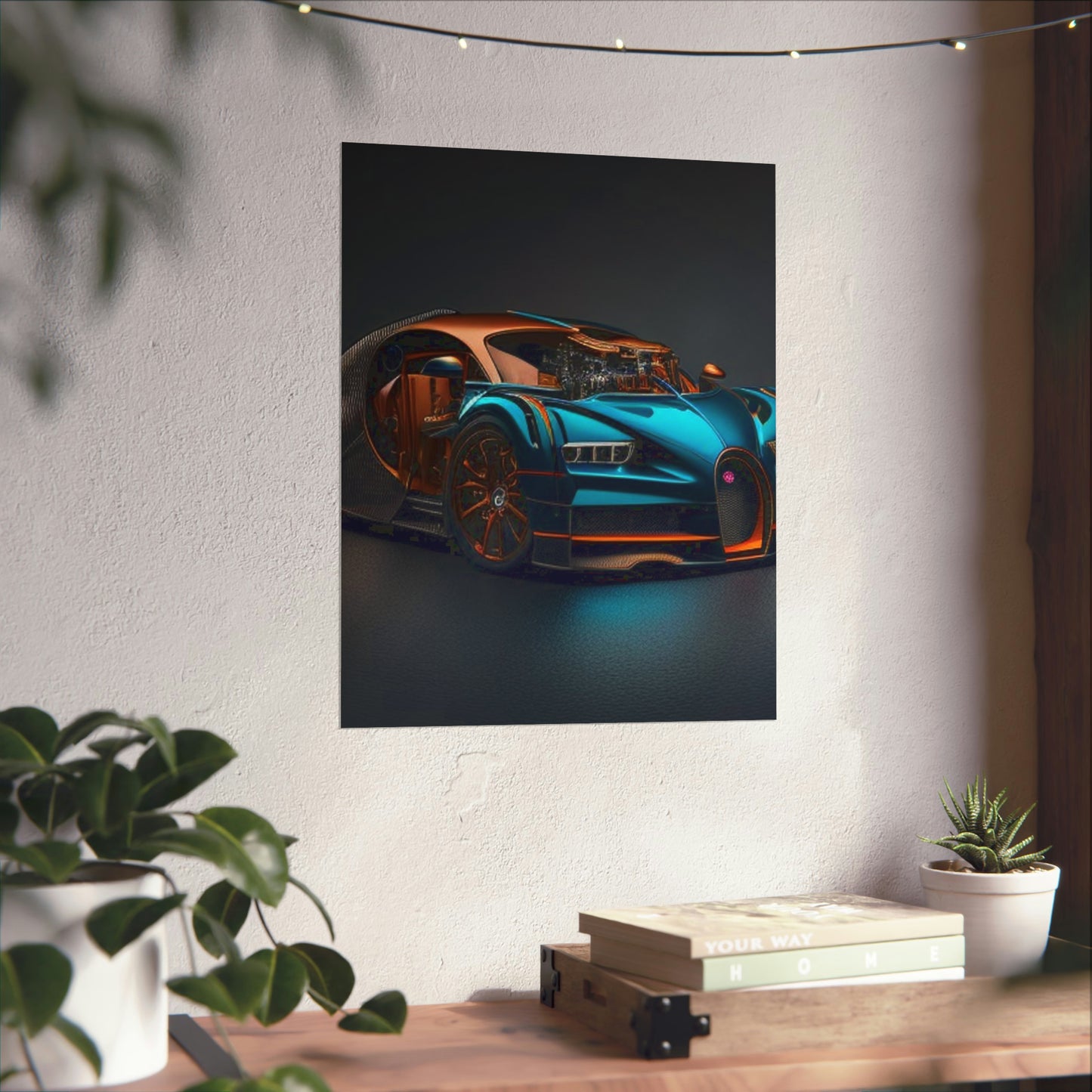 Premium Matte Vertical Posters Bugatti Blue 4