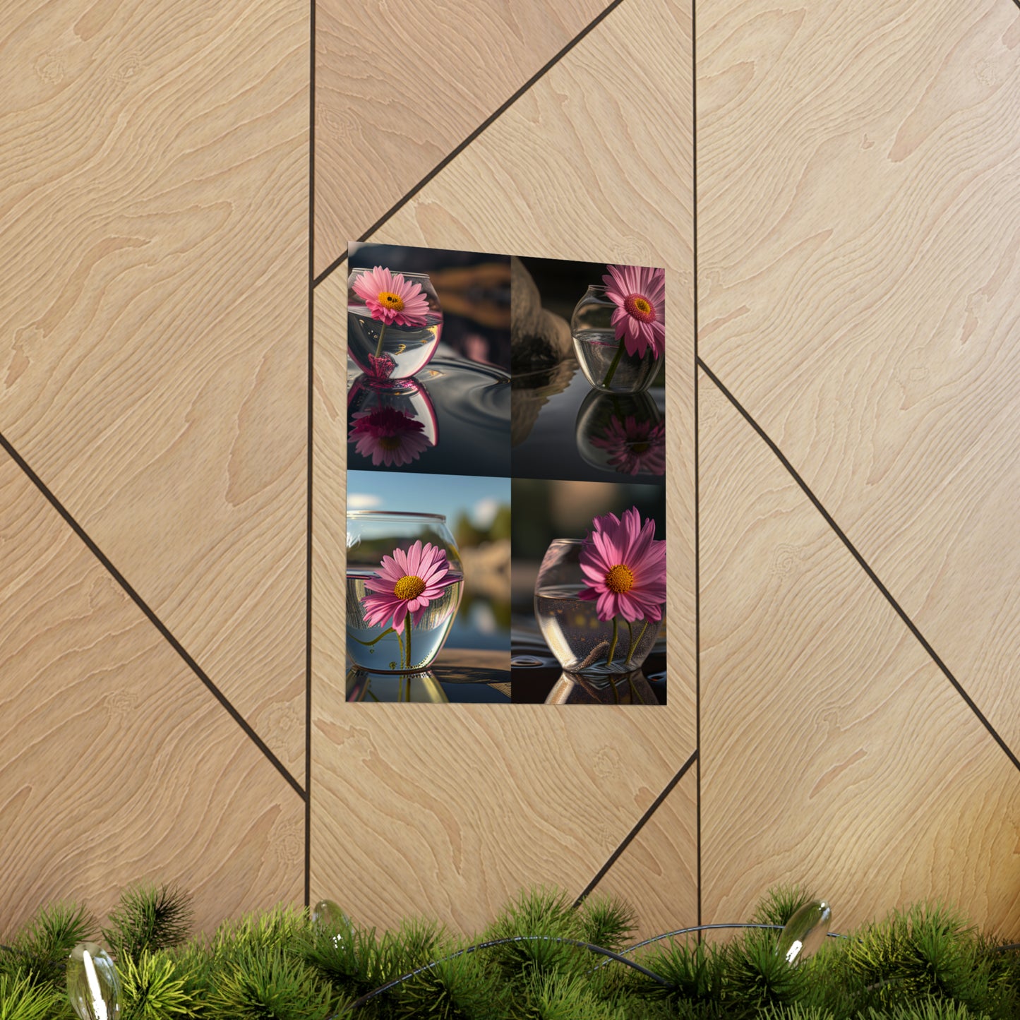 Premium Matte Vertical Posters Pink Daisy 5