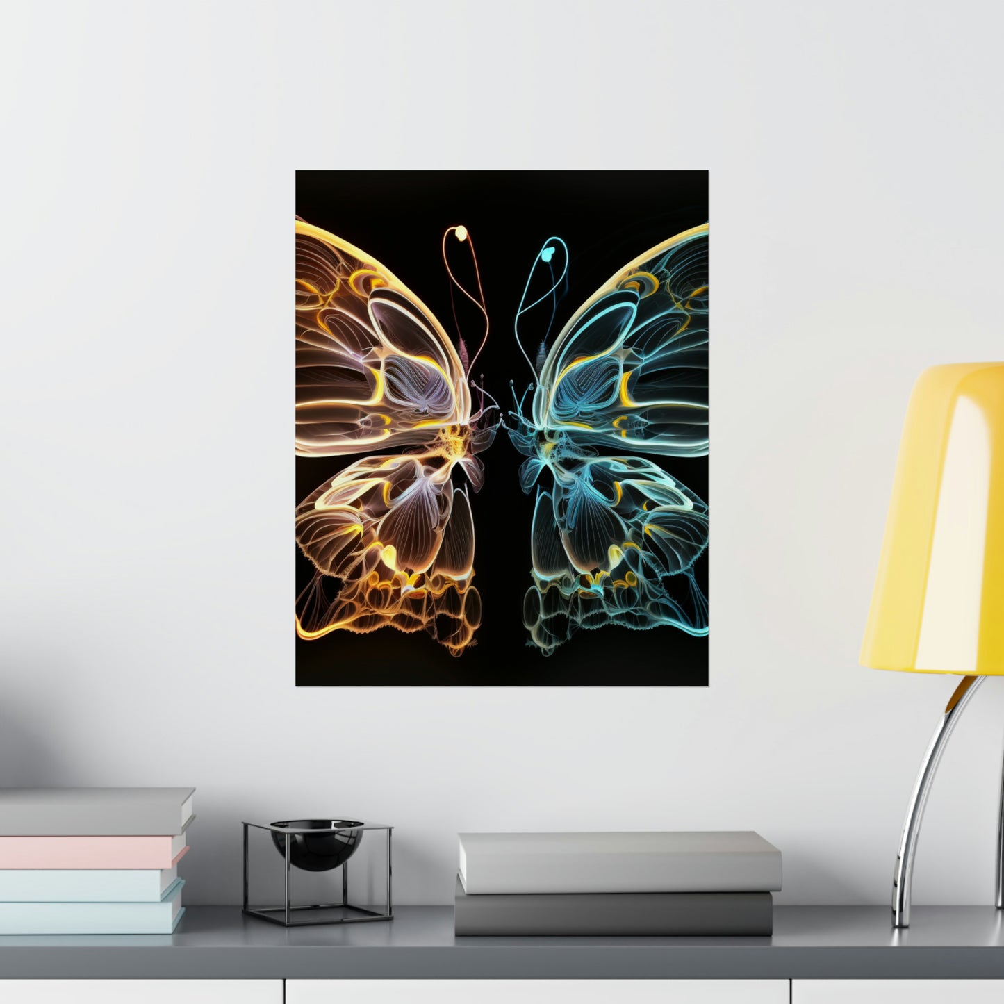 Premium Matte Vertical Posters Neon Glo Butterfly 3