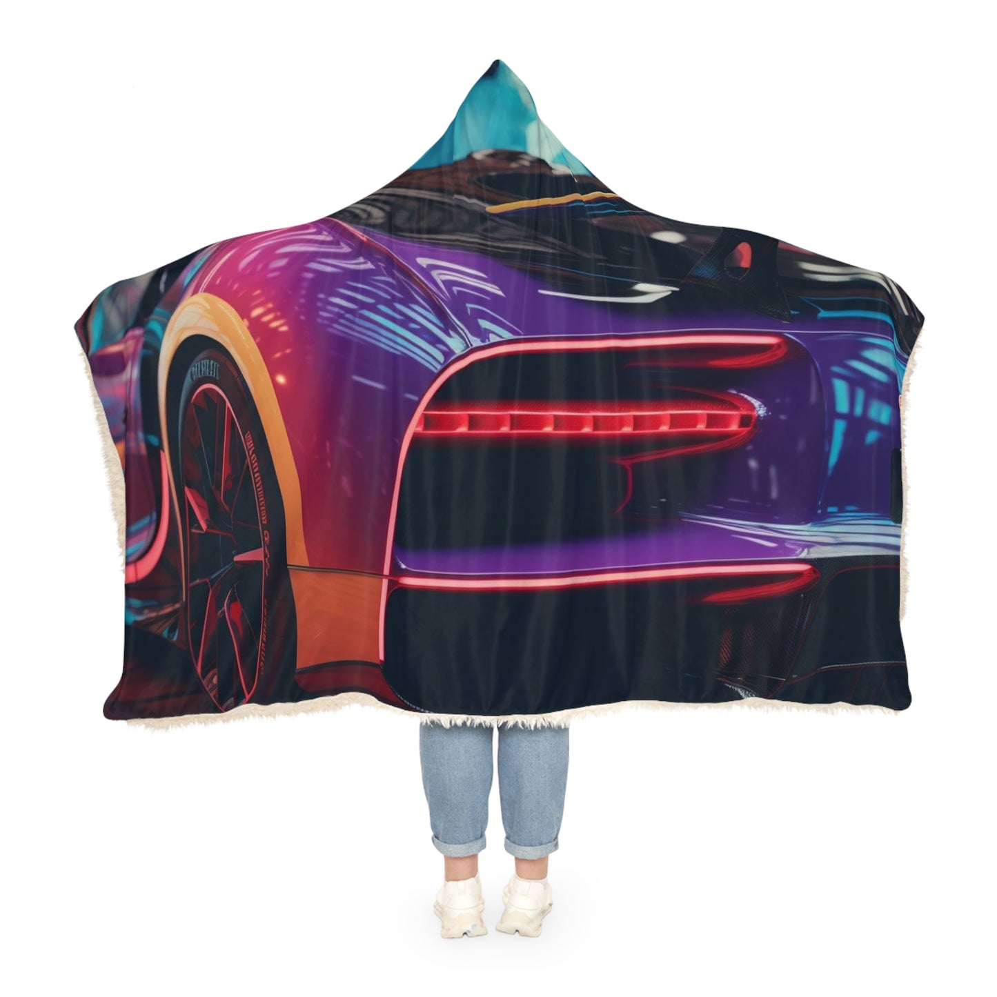 Snuggle Hooded Blanket Hyper Bugatti Neon Chiron 3