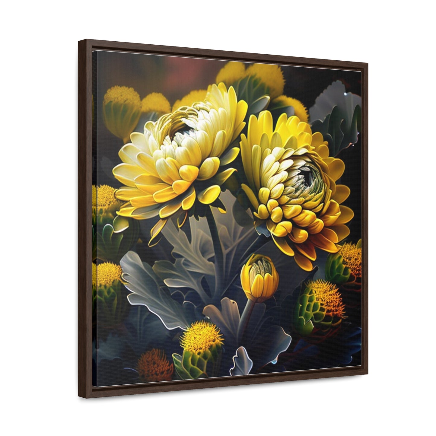 Gallery Canvas Wraps, Square Frame Yellow Hermosas Flores Amarillas 2