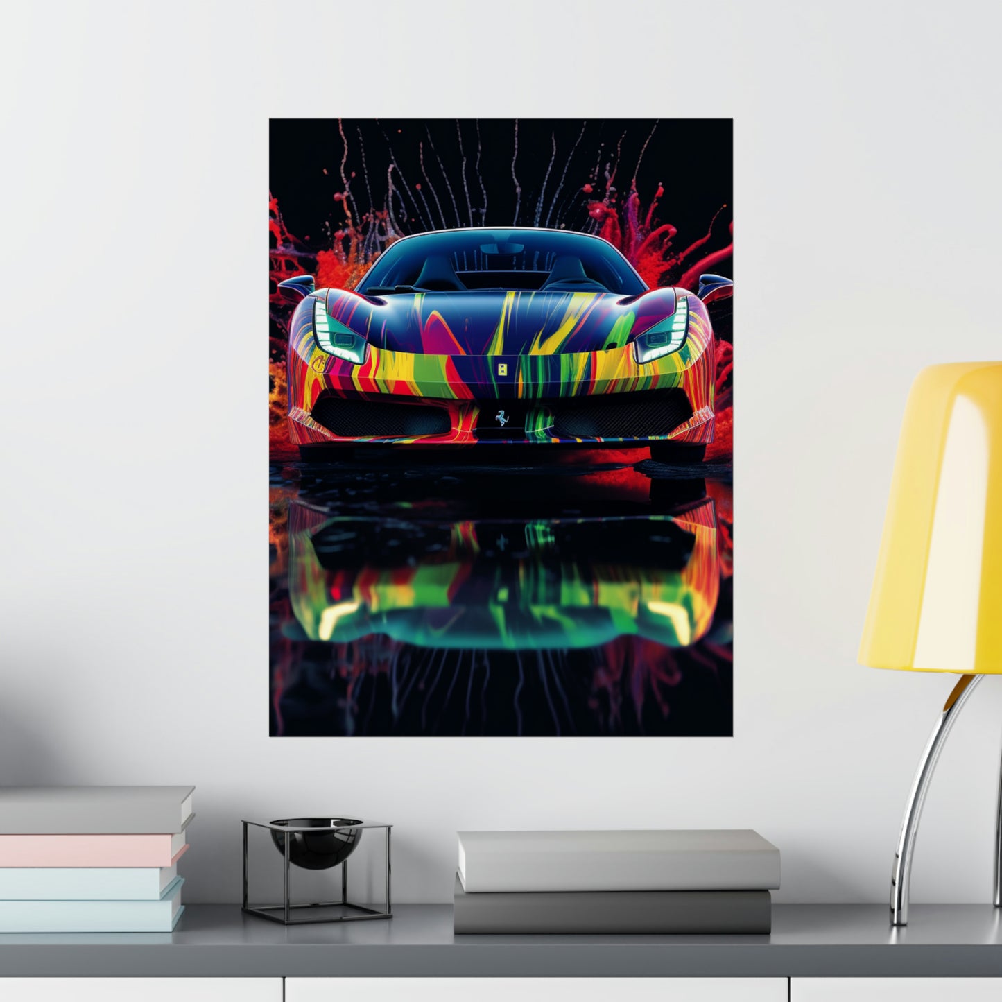 Premium Matte Vertical Posters Ferrari Fusion Water 1