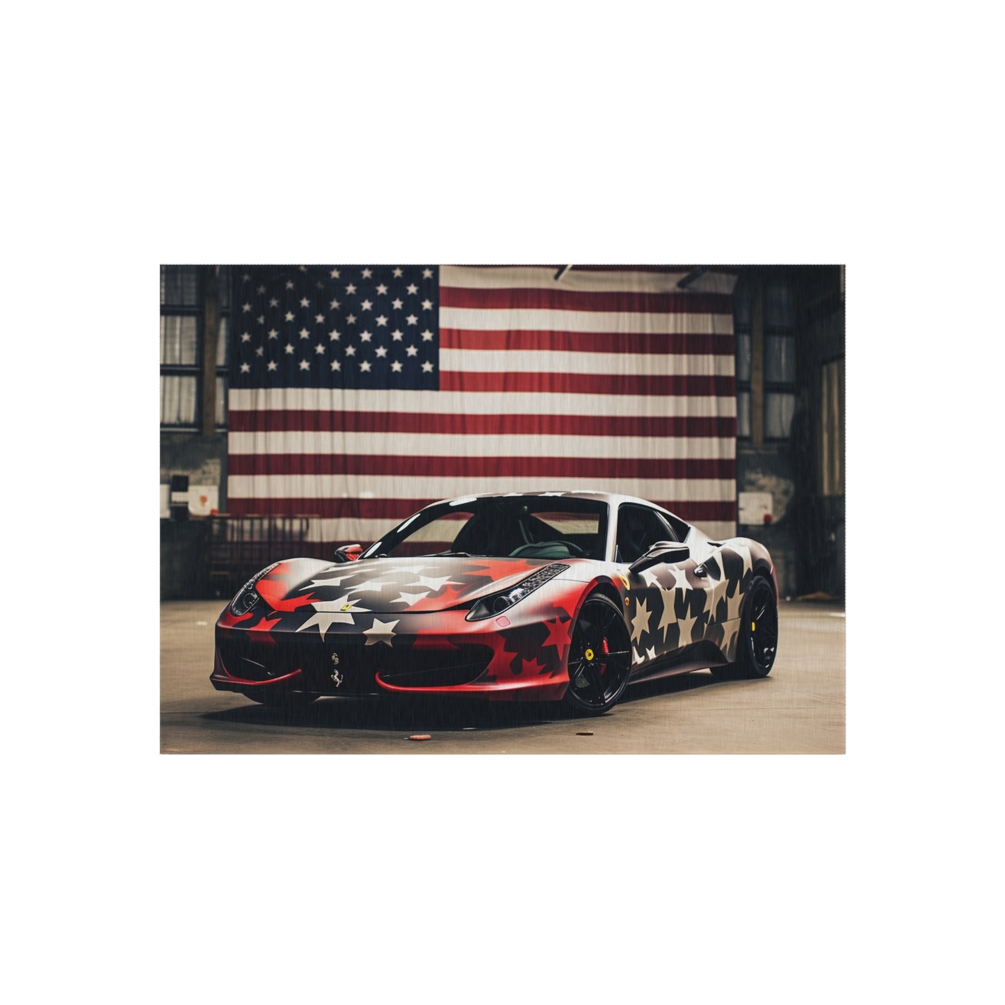 Outdoor Rug  American Flag Farrari 1