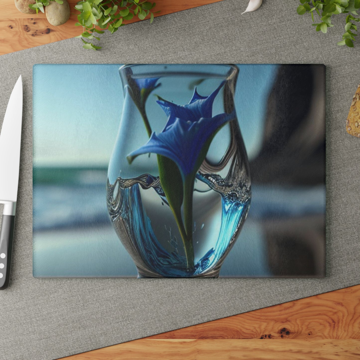 Glass Cutting Board The Bluebell 2