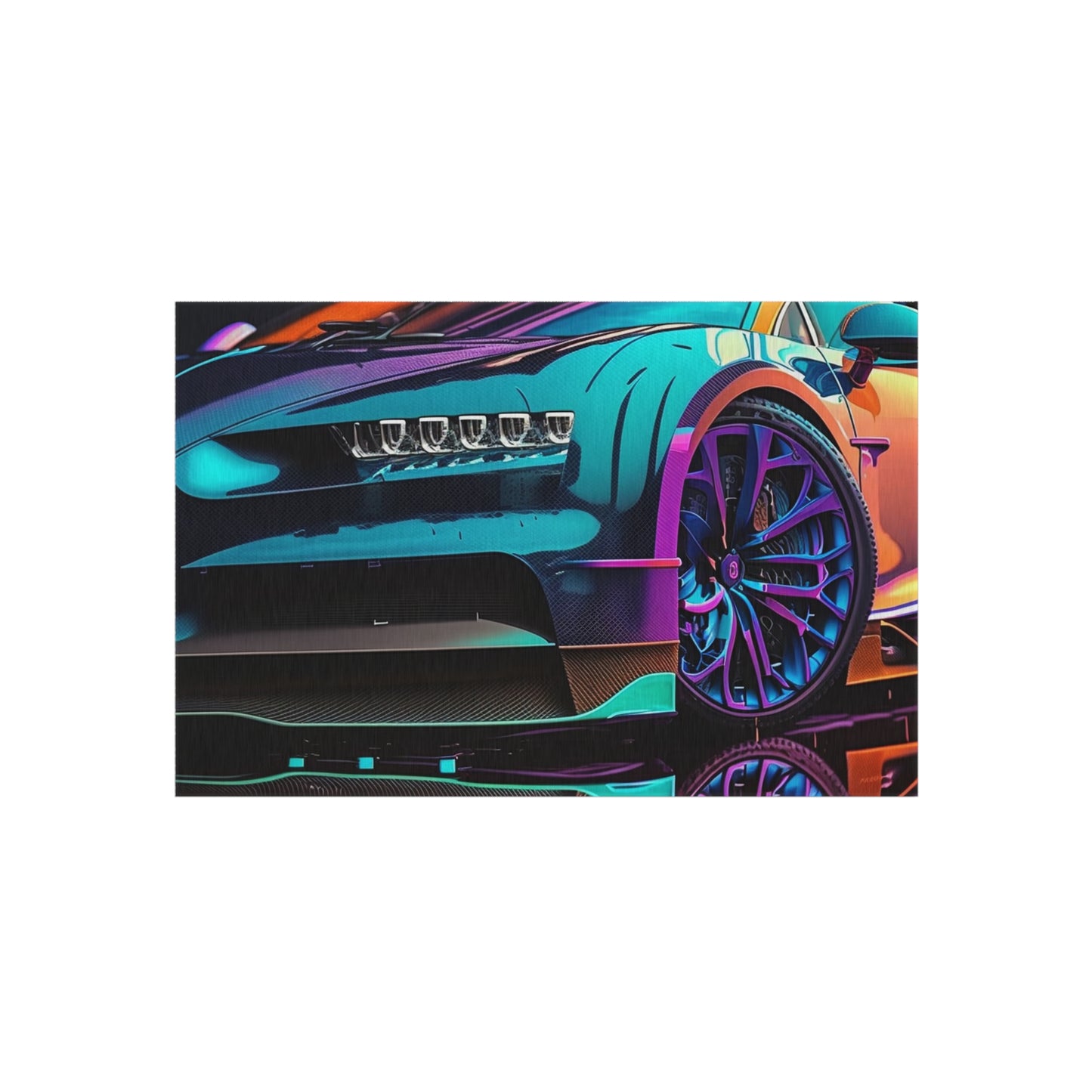 Outdoor Rug  Bugatti Neon Chiron 1