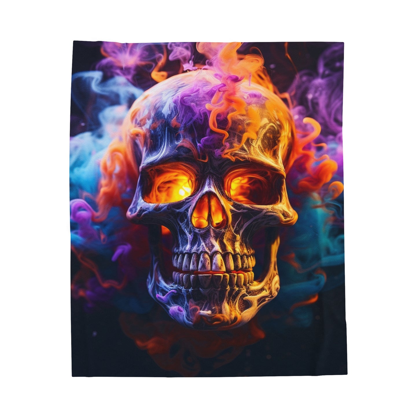 Velveteen Plush Blanket Macro Skull 2