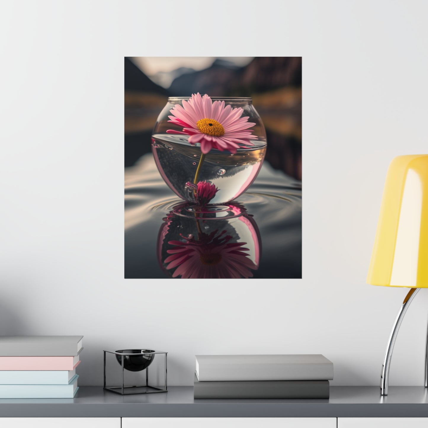 Premium Matte Vertical Posters Daisy in a vase 2