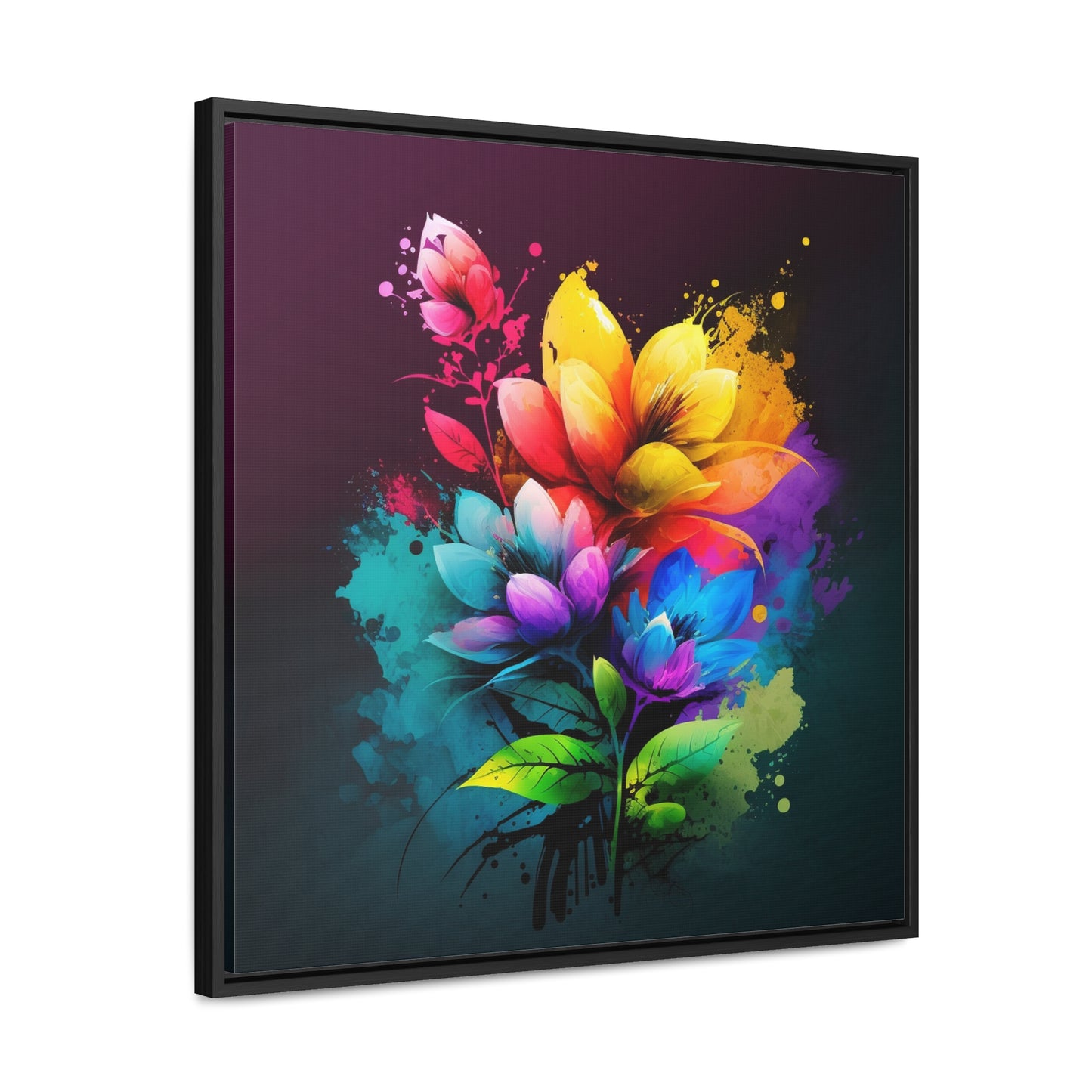 Gallery Canvas Wraps, Square Frame Bright Spring Flowers 3