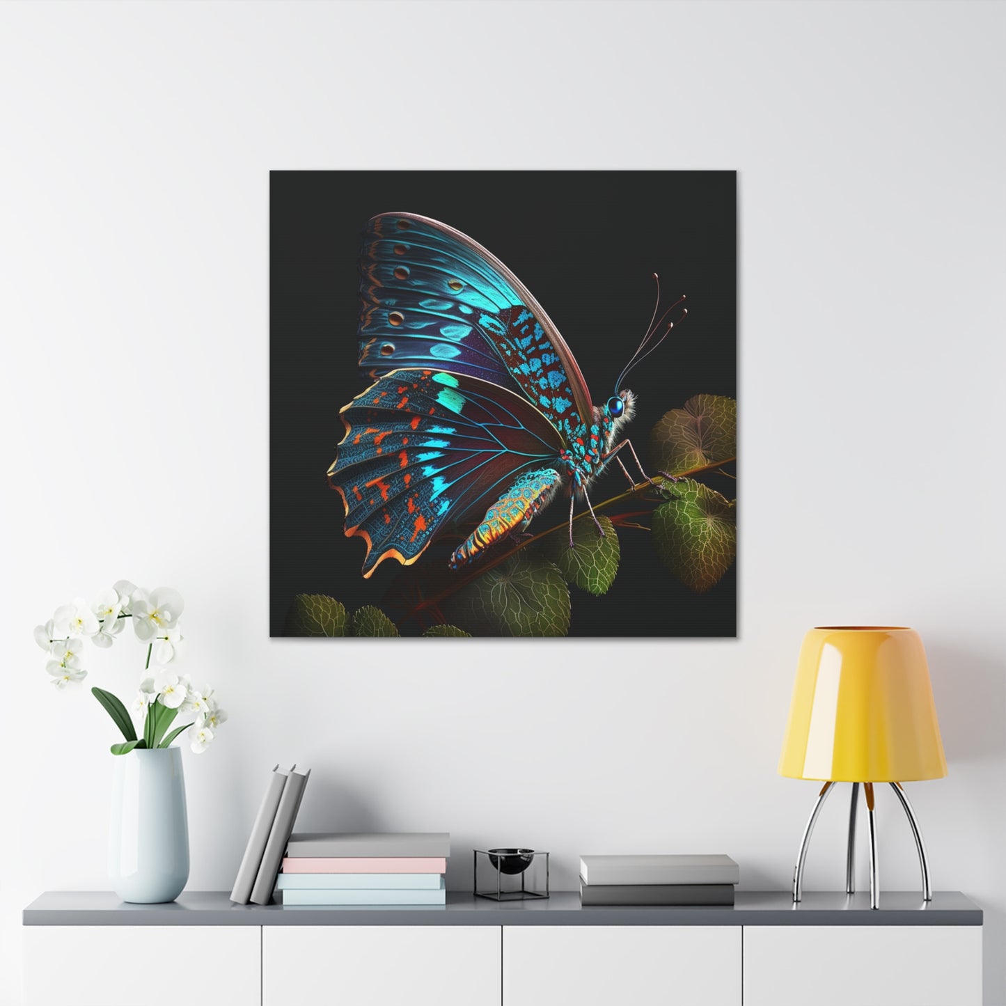 Canvas Gallery Wraps Hue Neon Butterfly 2