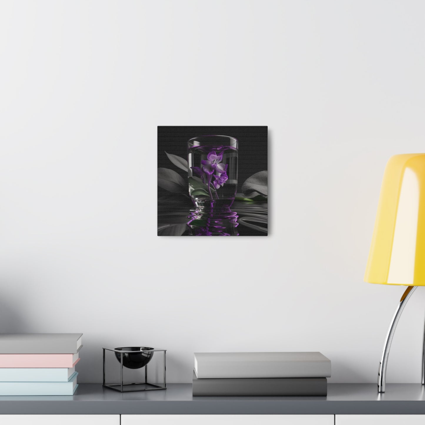 Canvas Gallery Wraps Purple Orchid Glass vase 1