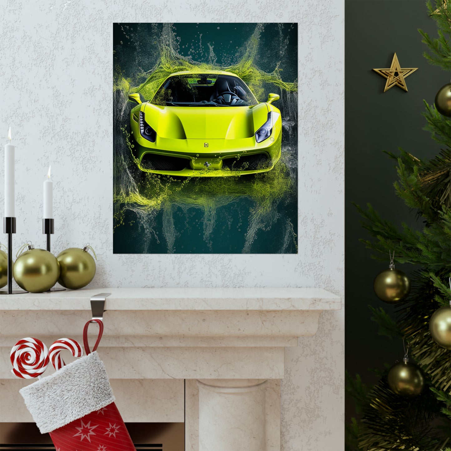 Premium Matte Vertical Posters Farrari Water 4