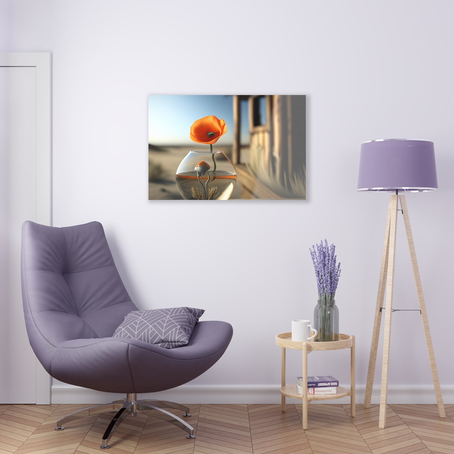 Acrylic Prints Orange Poppy in a Vase 1