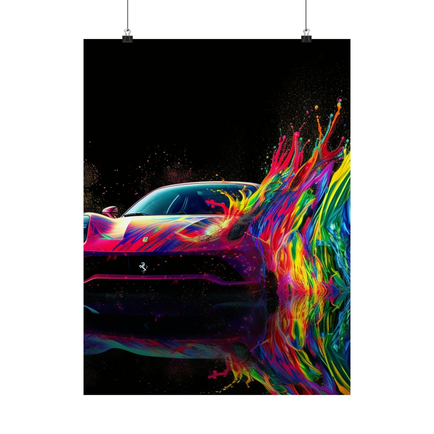 Premium Matte Vertical Posters Ferrari Fusion Water 3