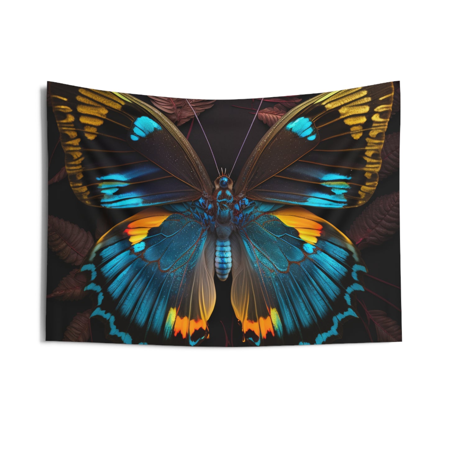 Indoor Wall Tapestries Neon Butterfly Flair 1