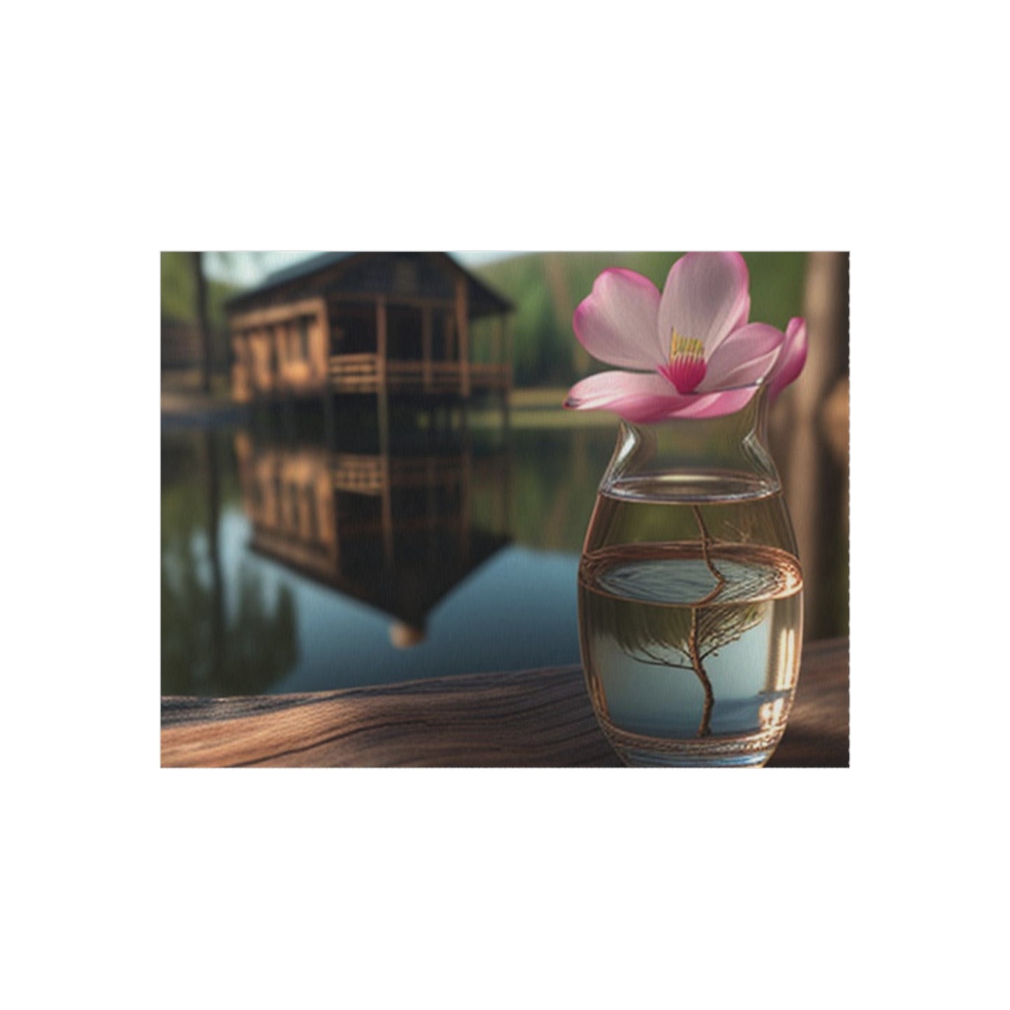 Outdoor Rug  Magnolia in a Glass vase 1