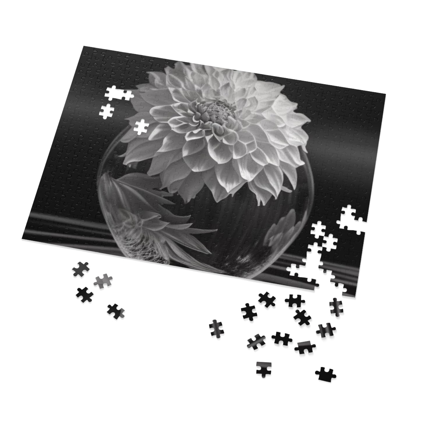 Jigsaw Puzzle (30, 110, 252, 500,1000-Piece) White Dahlia 1