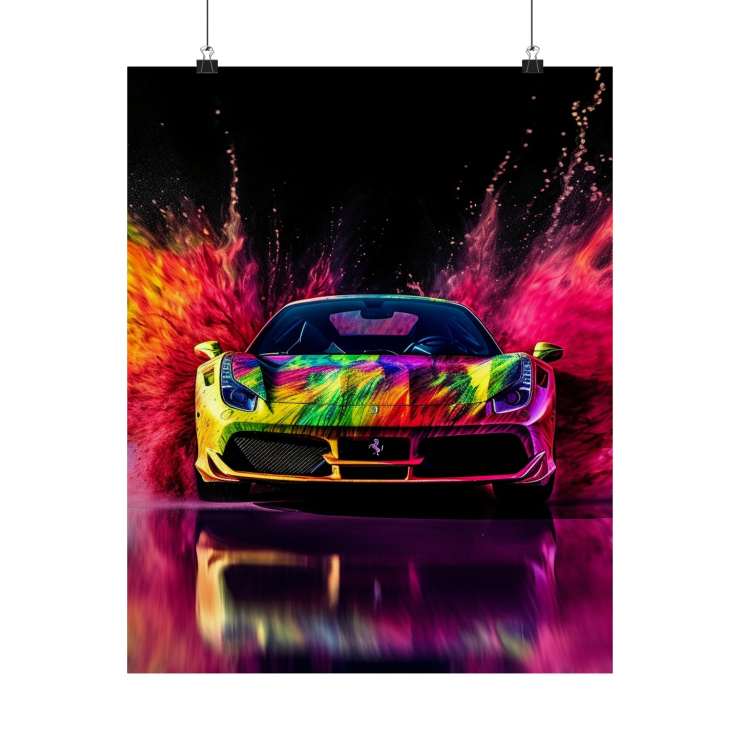 Premium Matte Vertical Posters Farrari Water 2