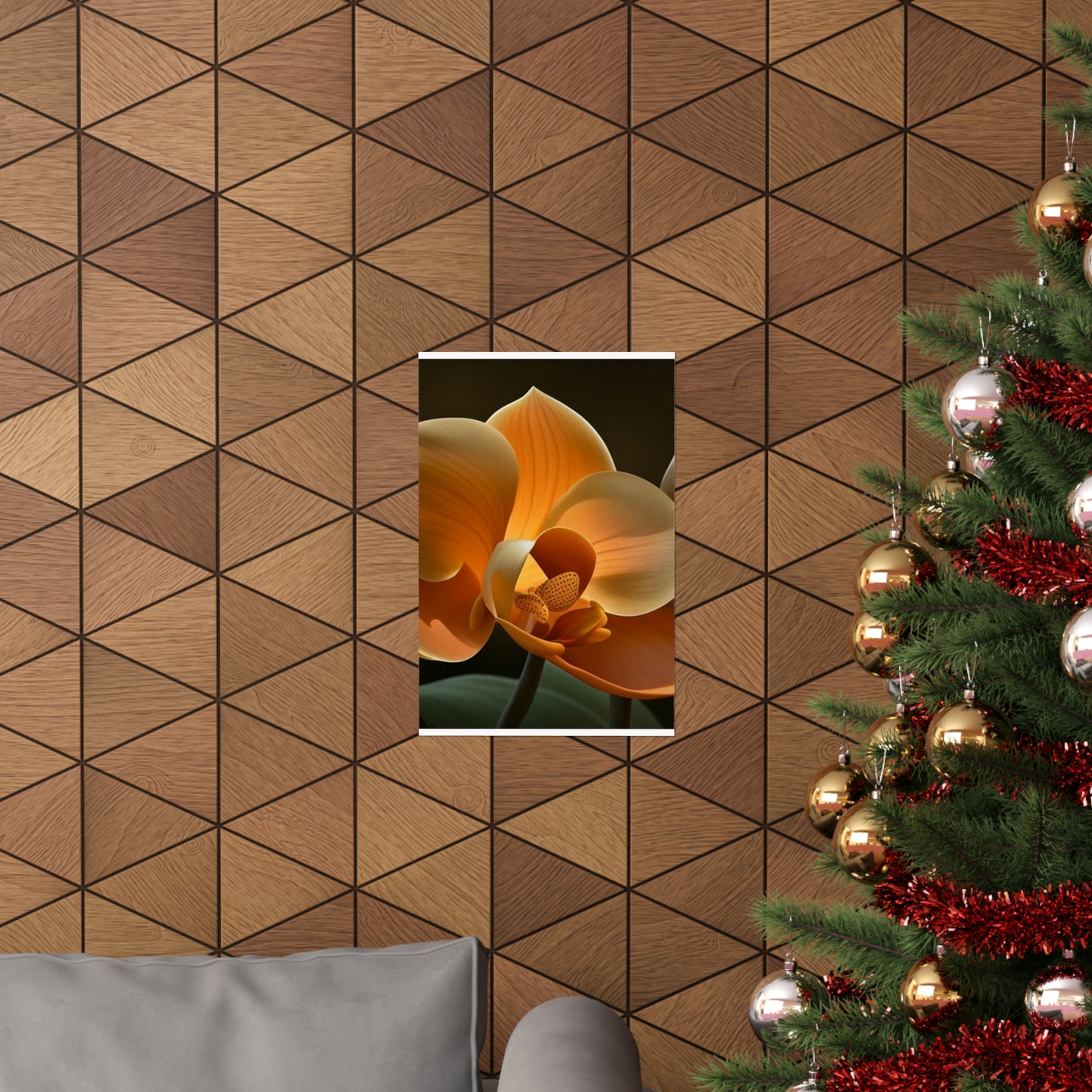 Premium Matte Vertical Posters Orange Orchid 4