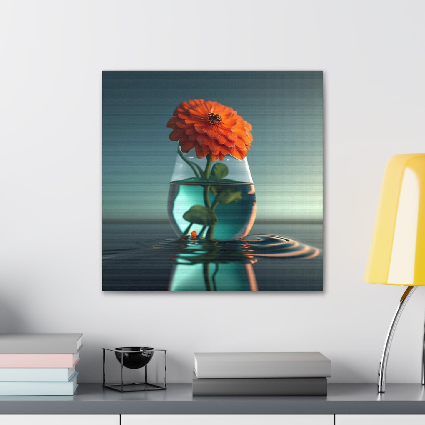 Canvas Gallery Wraps Orange Zinnia 1