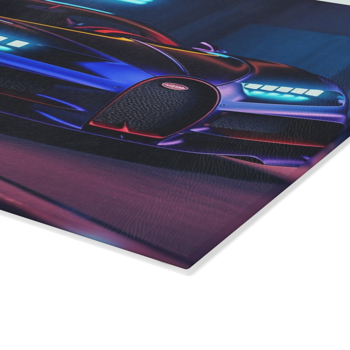 Glass Cutting Board Hyper Bugatti Neon Chiron 4