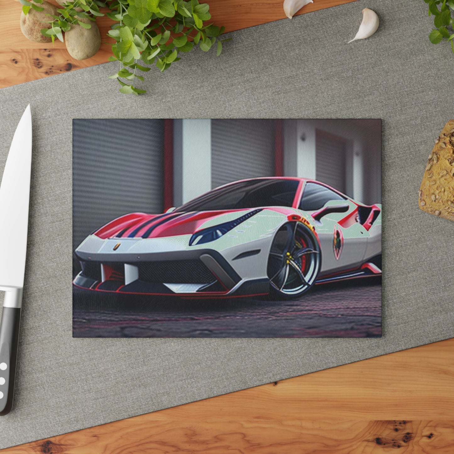 Glass Cutting Board Ferrari Hyper 3