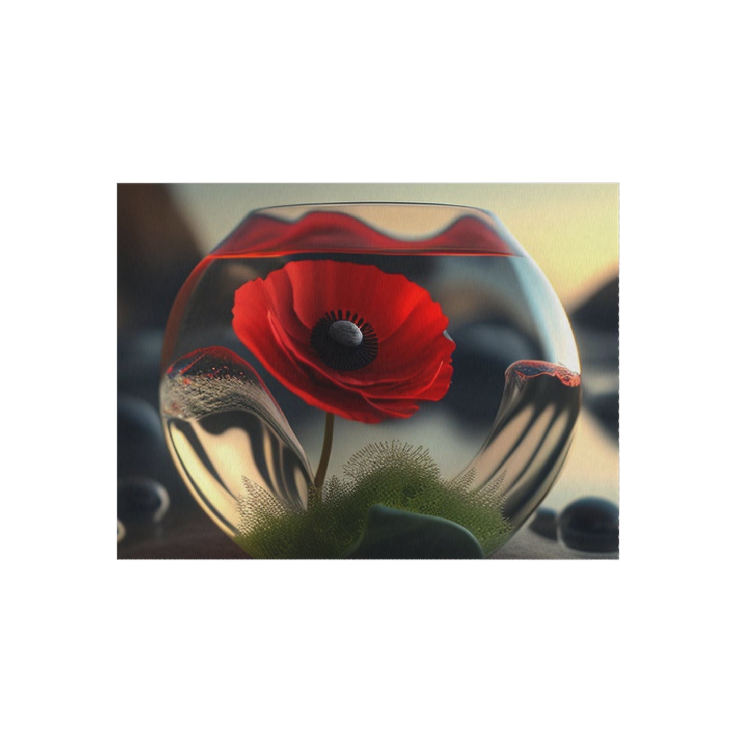 Outdoor Rug  Red Anemone in a Vase 3