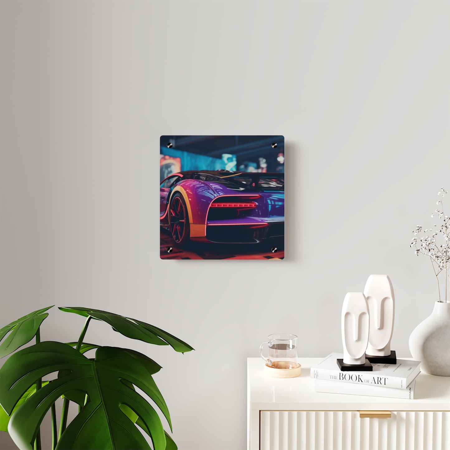 Acrylic Wall Art Panels Hyper Bugatti Neon Chiron 3