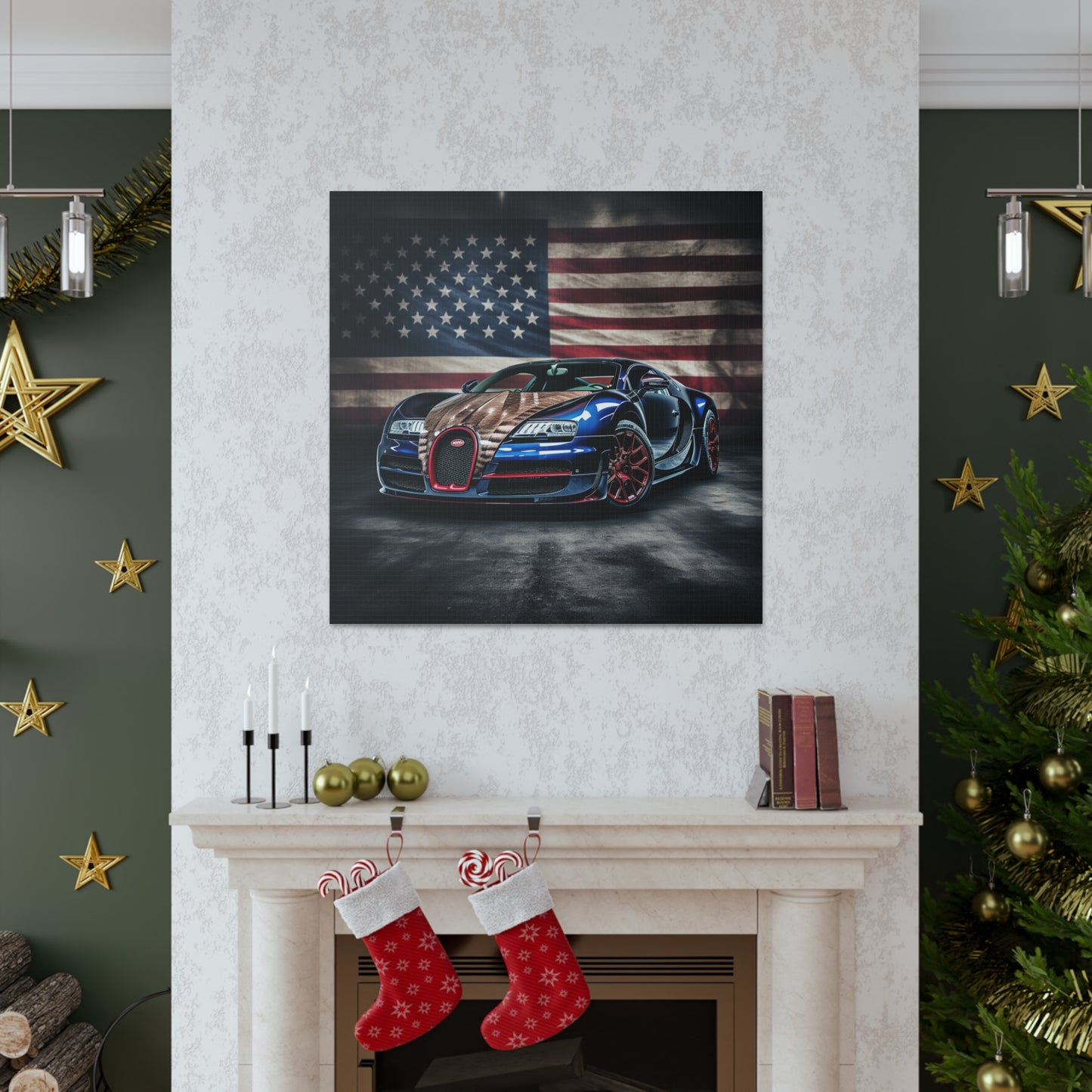 Canvas Gallery Wraps Bugatti American Flag 4