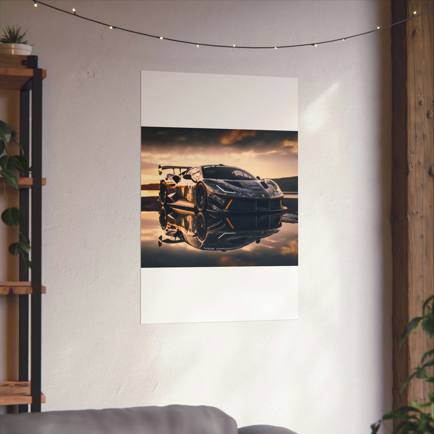 Premium Matte Vertical Posters Ferrari Lake 2