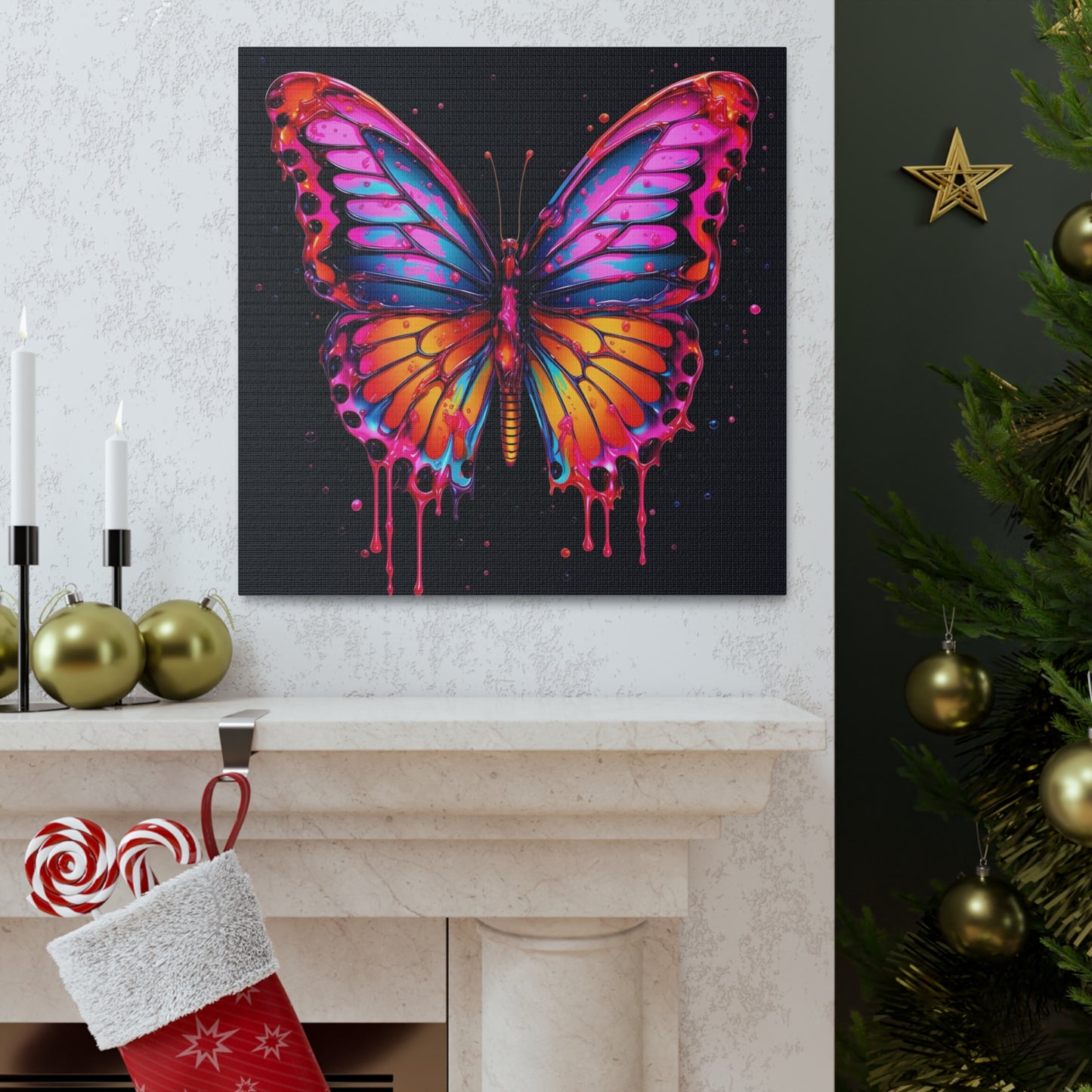 Canvas Gallery Wraps Pink Butterfly Flair 1