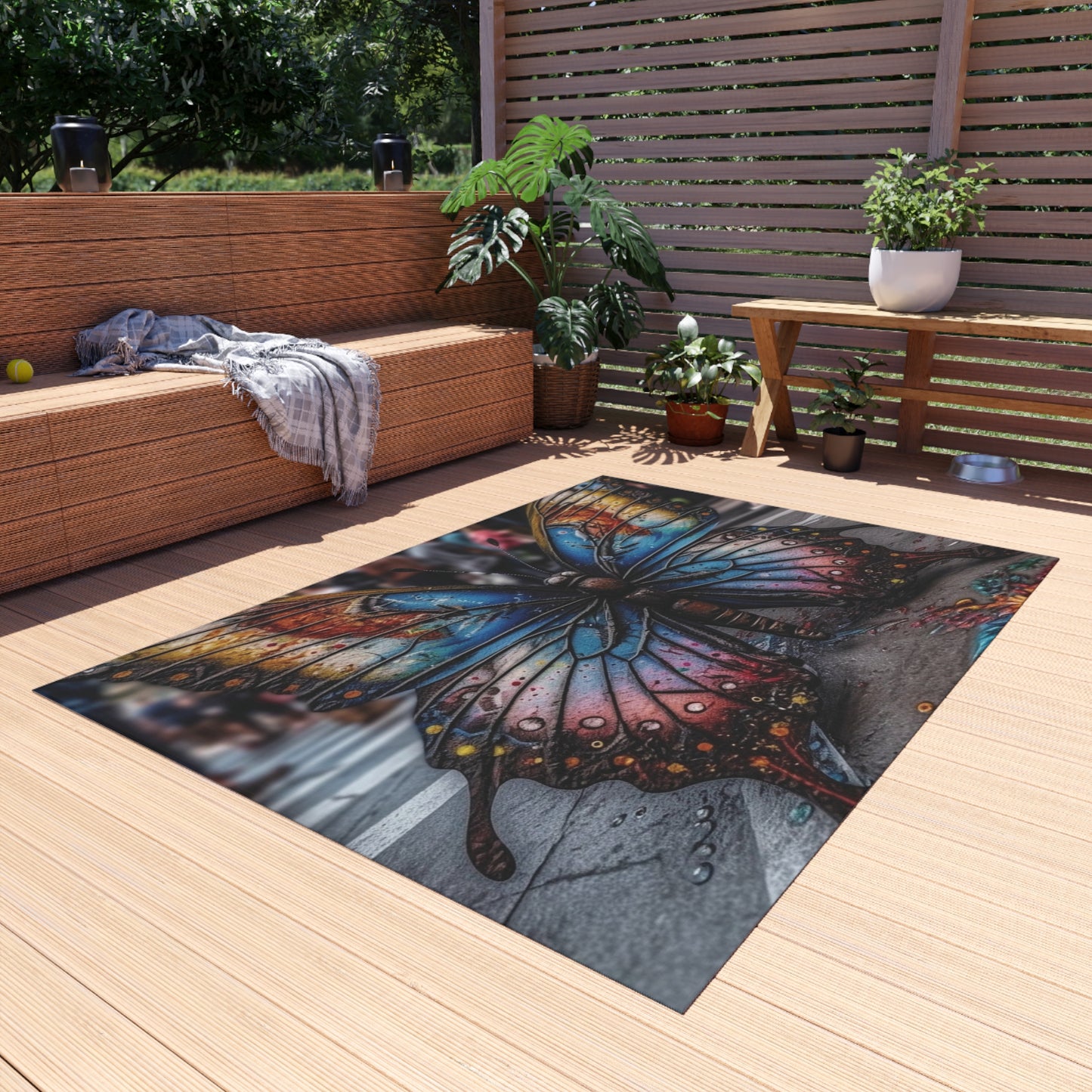 Outdoor Rug  Liquid Street Butterfly 4